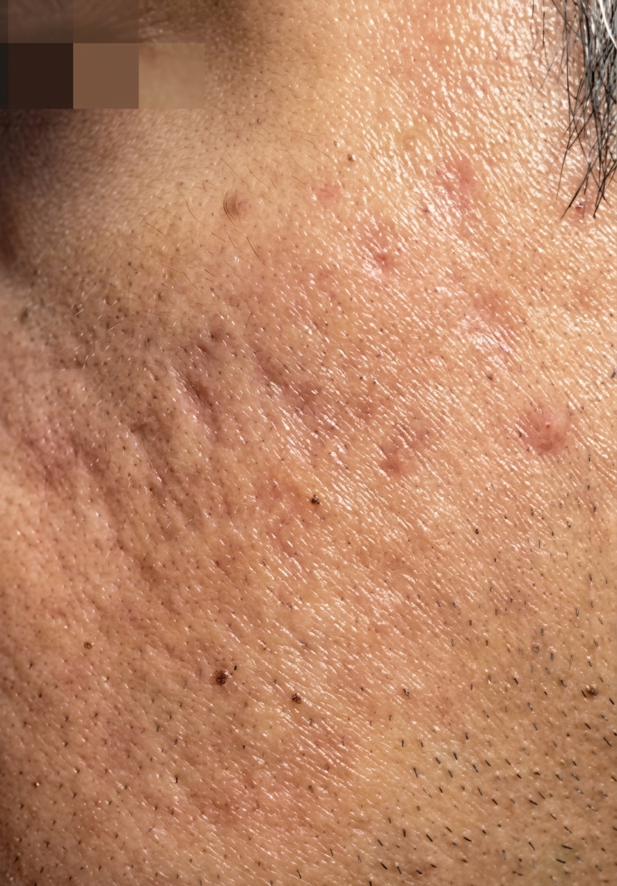 Before microneedling treatment